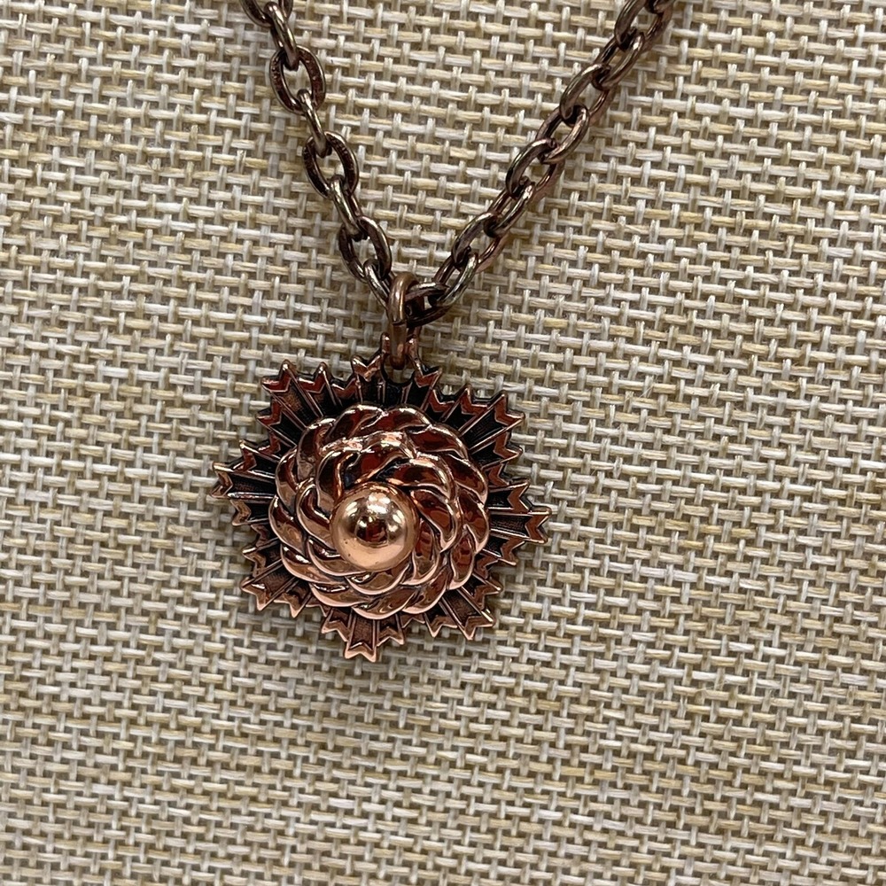 Vintage‎ Copper Necklace and Clip-on Earring Chain Metal Clusters - Picture 2 of 11
